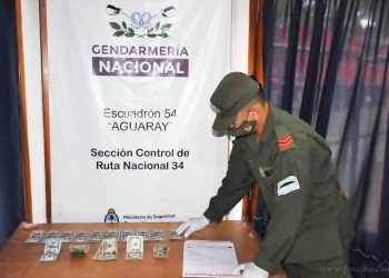 Aguaray: interceptan el ingreso de 12.800 dólares al país sin justificación legal