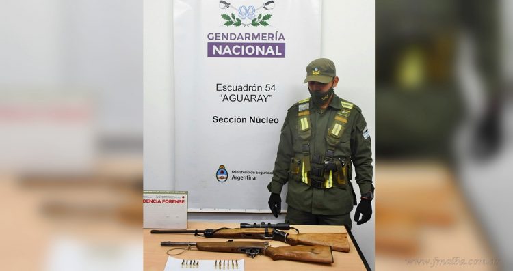 Aguaray: interceptan carabinas y municiones en control de Gendarmería Nacional