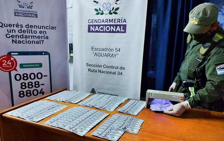 Aguaray: en cinco meses se incautaron 90.400 dólares sin declarar