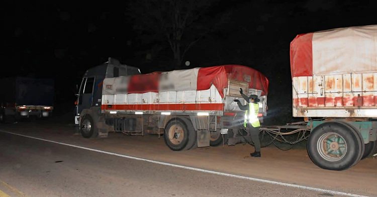 Aguaray: interceptan 120 toneladas de granos trasladados en cuatro camiones