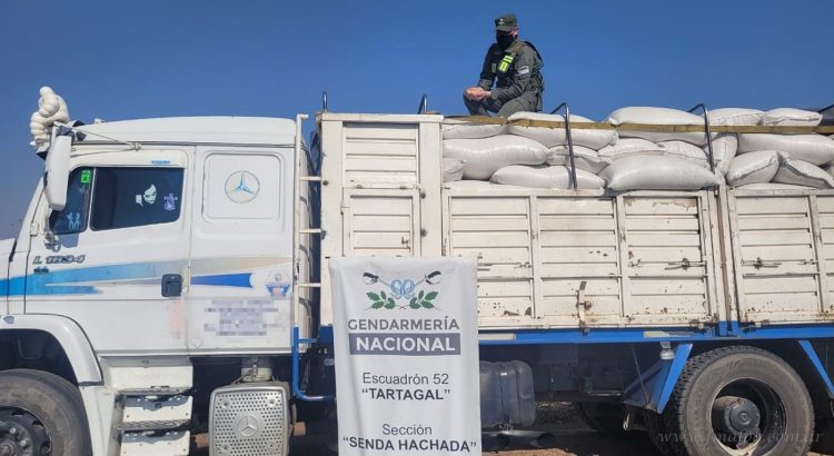 Senda Hachada: secuestraron varias toneladas de soja en cinco horas