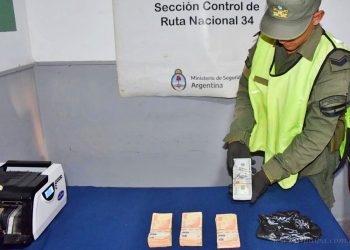 Aguaray: interceptan varios miles de dólares y pesos argentinos