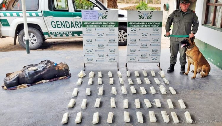 Tartagal: en control, gendarmes secuestran 28 kilos de drogas y varios miles de pesos
