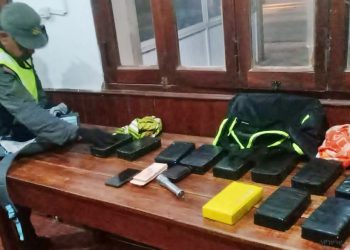 Aguaray: interceptan 17 kilos de droga en un camión de carga peligrosa