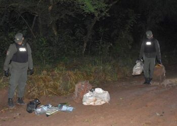 Aguaray: abandonan más de 100 kilos de drogas en paraje “La Loma”