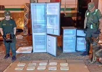 Paraje Tobatirenda: ocultaban más de 10 kilos de drogas en heladeras simulando una mudanza