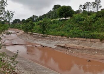 Río Tartagal: placas erosionadas tras las intensas lluvias
