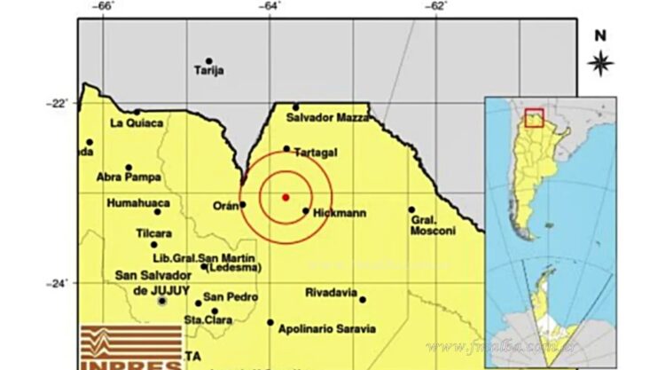 Sismo se sintió en Tartagal y localidades vecinas en madrugada