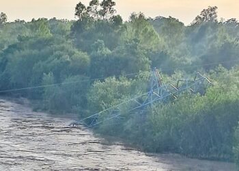 Colapso de estructura del tramo 132 kV La Estrella-Pichanal