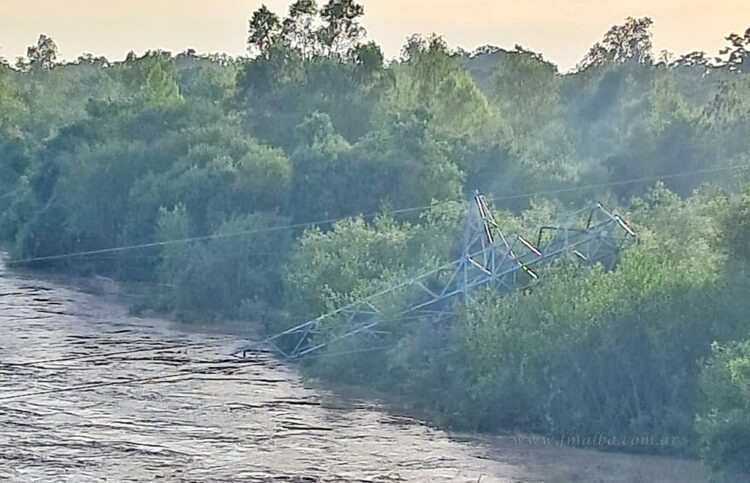 Colapso de estructura del tramo 132 kV La Estrella-Pichanal