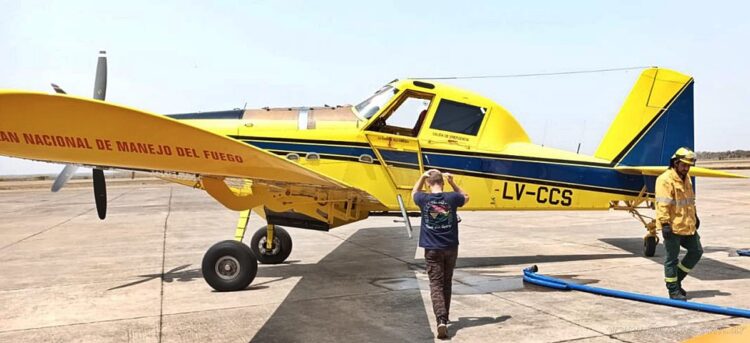 Aguaray: suman un avión hidrante para combatir los incendios forestales
