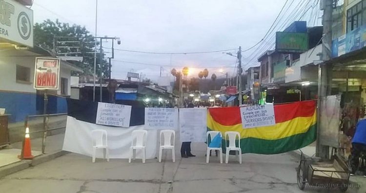 Puente Internacional: manifestantes levantan bloqueo en Yacuiba