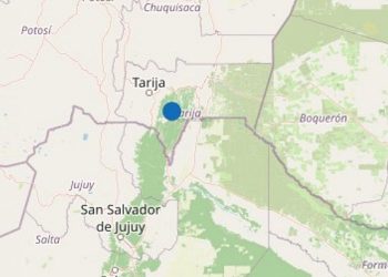 Tarija: sismo de magnitud 4,7 grados en la escala Richter registrado en O’Connor