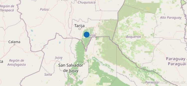 Tarija: sismo de magnitud 4,7 grados en la escala Richter registrado en O’Connor