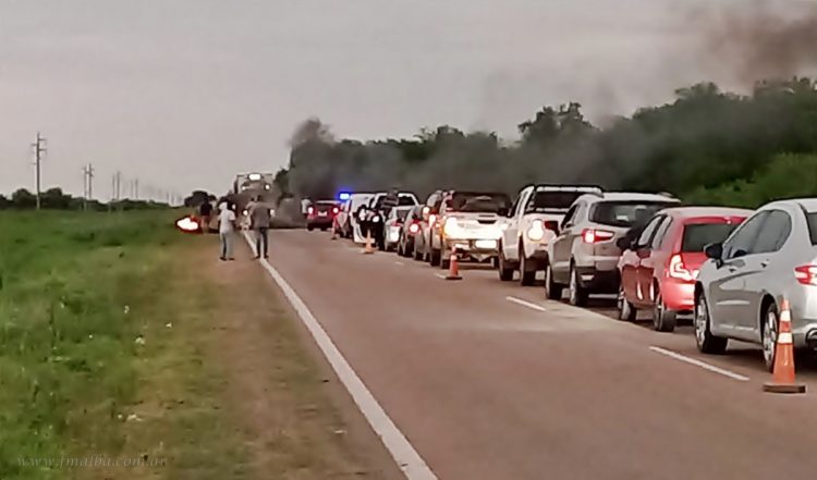 Ruta Nacional 34: circulación a media calzada en Cornejo