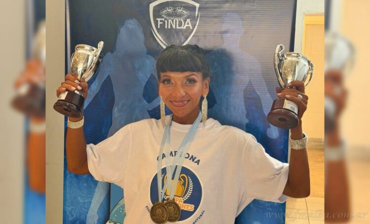 Copa de Campeones: Viviana Aramayo, con oro en su categoría de culturismo natural