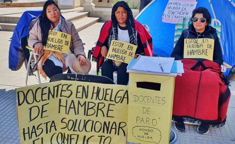 Docentes Autoconvocados: continúa la huelga de hambre y suman dos manifestantes más