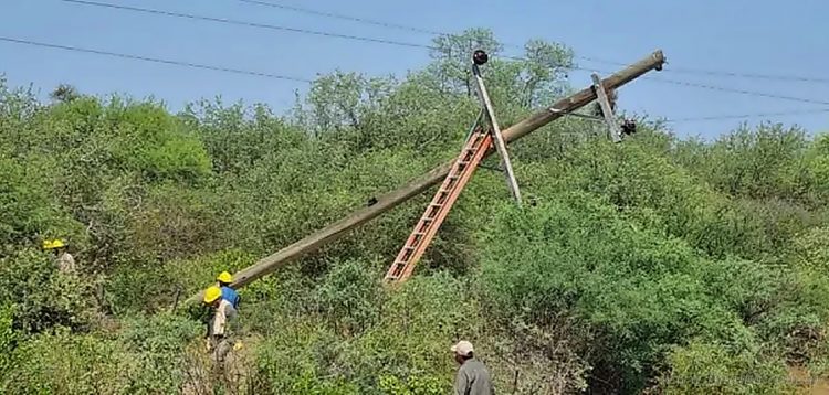 Servicios: por caída de un poste, se registraron parajes sin energía