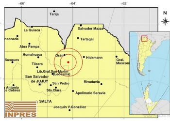 Inpres: sismo por debajo de intesidad 3 registrado en el norte
