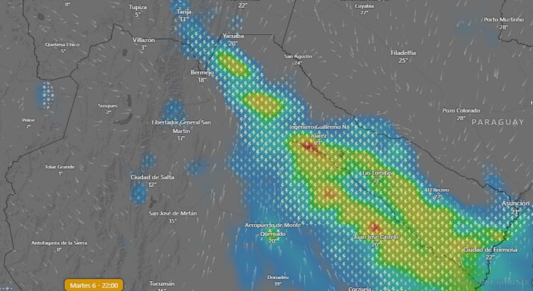 Región: alerta amarilla por tormentas para el departamento Rivadavia