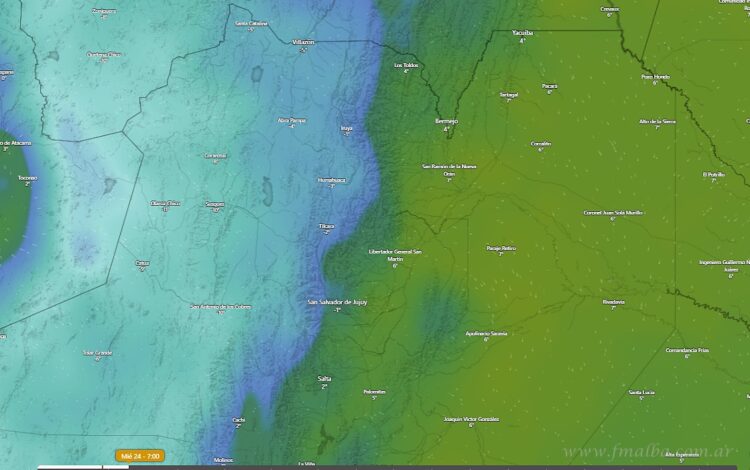 Invierno 2026: desde el miércoles 24, marcado descenso de temperatura en el norte salteño