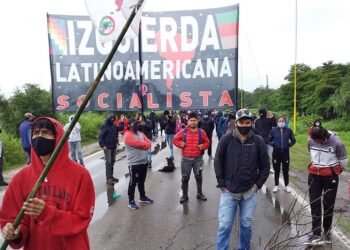 Jornada Nacional de Protesta: el movimiento Izquierda Latinoamericana cierra paso por una hora en la 34