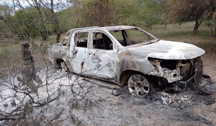Hickman: encontraron una camioneta quemada que sería la robada al intendente Gerala