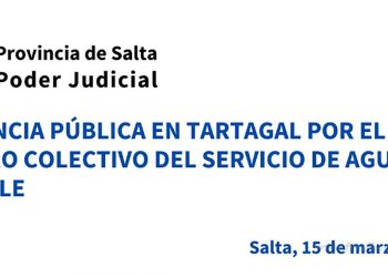 Tartagal: mañana la audiencia pública por el amparo colectivo del servicio de agua potable