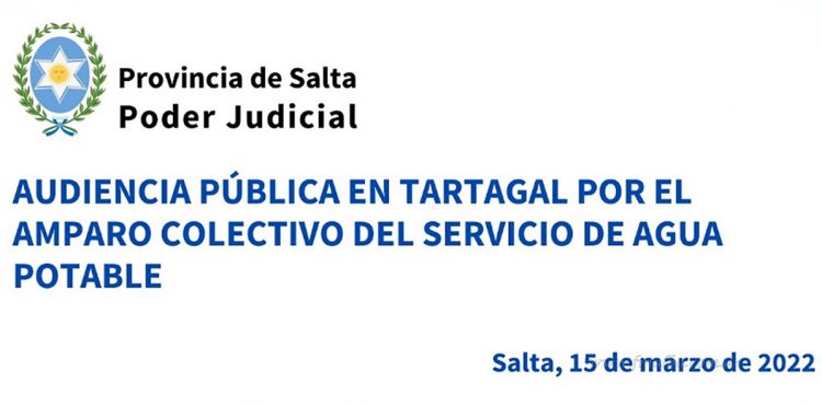 Tartagal: mañana la audiencia pública por el amparo colectivo del servicio de agua potable