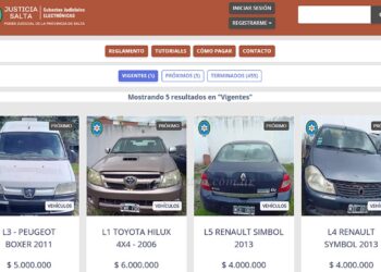 Salta: nueva subasta de vehículos del Poder Ejecutivo con el sistema electrónico del Poder Judicial