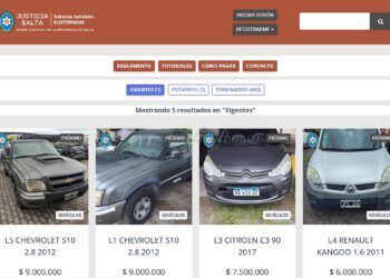 Salta: el Ministerio Público Fiscal subastará vehículos oficiales en plataforma electrónica