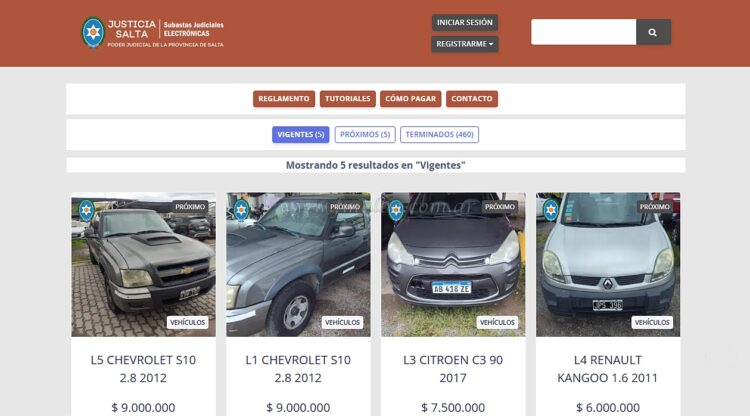 Salta: el Ministerio Público Fiscal subastará vehículos oficiales en plataforma electrónica
