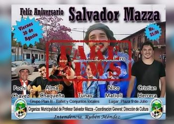 Salvador Mazza: desmienten festival por nuevo aniversario del municipio