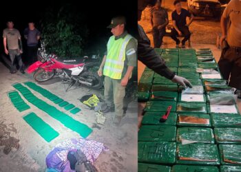 Abandonan mochilas con más de 47 kilos de cocaína