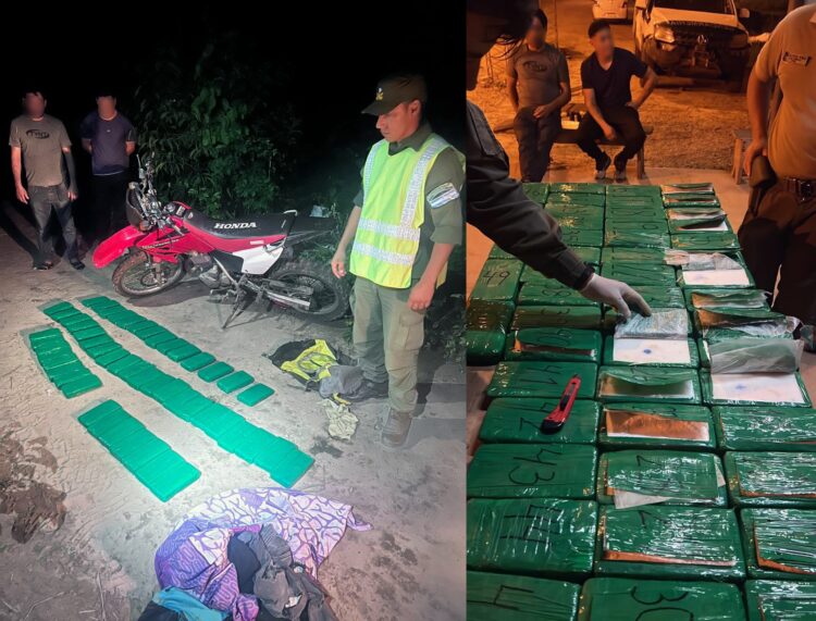 Abandonan mochilas con más de 47 kilos de cocaína