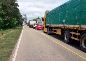 General Mosconi: corte sobre Ruta Nacional 34 altura Misión El Cebilar