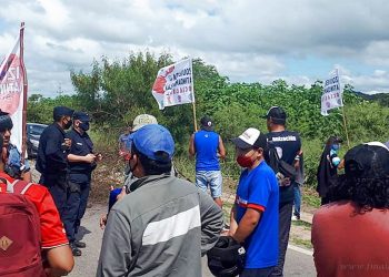 Cuña Muerta: movimiento Izquierda Socialista en corte sobre Ruta 34