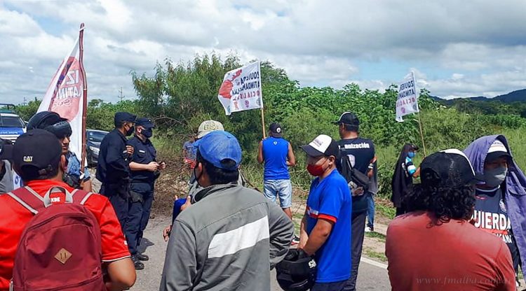 Cuña Muerta: movimiento Izquierda Socialista en corte sobre Ruta 34