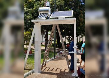 Semana de la Educación Técnica: estudiantes de la OEA levantan “Matero Solar” en Plaza San Martín