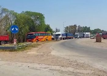 Orán: corte a medio calzada en la rotonda de Pichanal