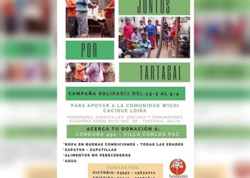 En Carlos Paz llevan adelante la campaña “Juntos por Tartagal” para ayudar a la comunidad Loira Wichi