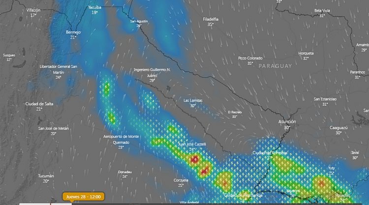 Ingreso frontal frío con vientos y descenso de temperatura