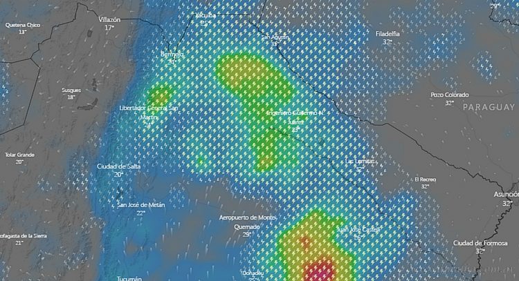 Rige alerta amarilla por tormentas intensas para la zona