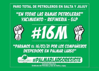 Petroleros: paro por tiempo indeterminado desde el 16 de marzo