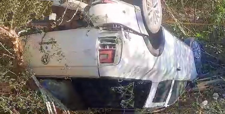 Ruta Nacional 34: vuelco de una camioneta a la altura de Caraparí