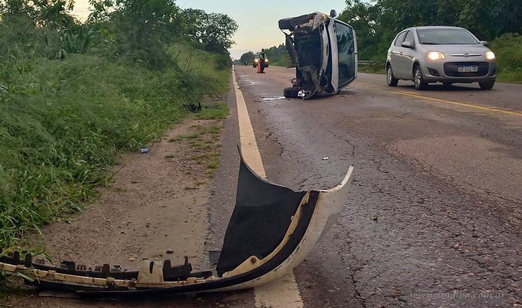 Ruta Nacional 34: conductor con heridas leves producto de un vuelco