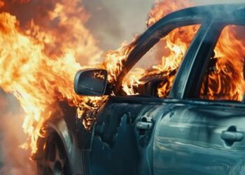 B° 128 Viviendas: incendio y pérdida total de un remís