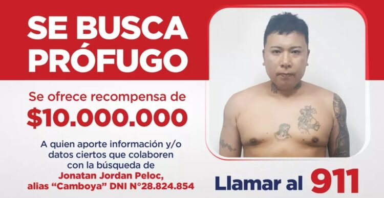 Salta: 10 millones de pesos de recompensa por la recaptura de “Camboya”