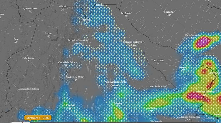 Regionales: se espera la llegada de lluvia y tormenta en la noche