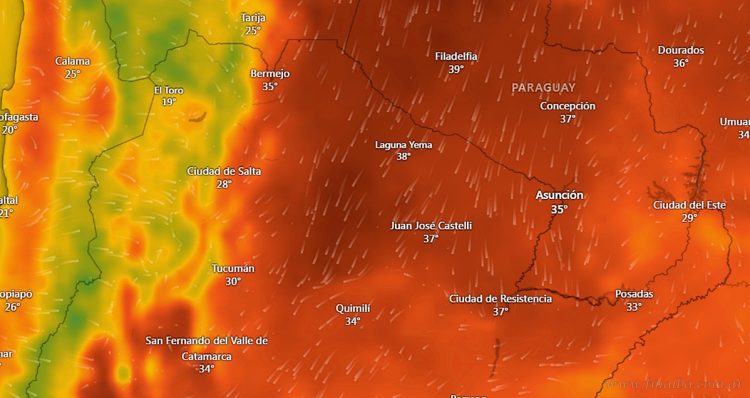 Alerta por altas temperaturas en la franja norte